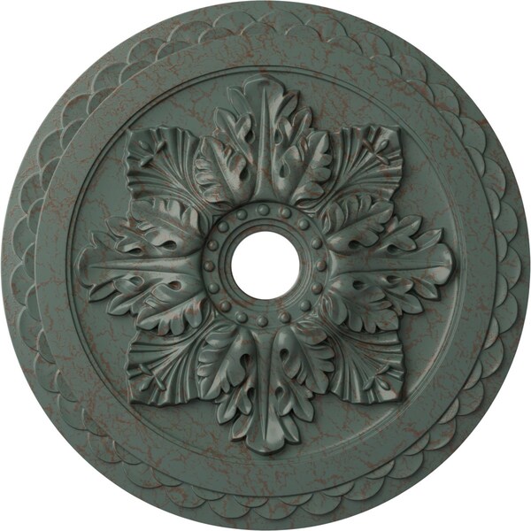 Ekena Millwork Bordeaux Deluxe Ceiling Medallion (Canopies up to 4"), 23 5/8"OD x 3"ID x 2"P, Cloud Burst Crackle CM23BOCBC - main